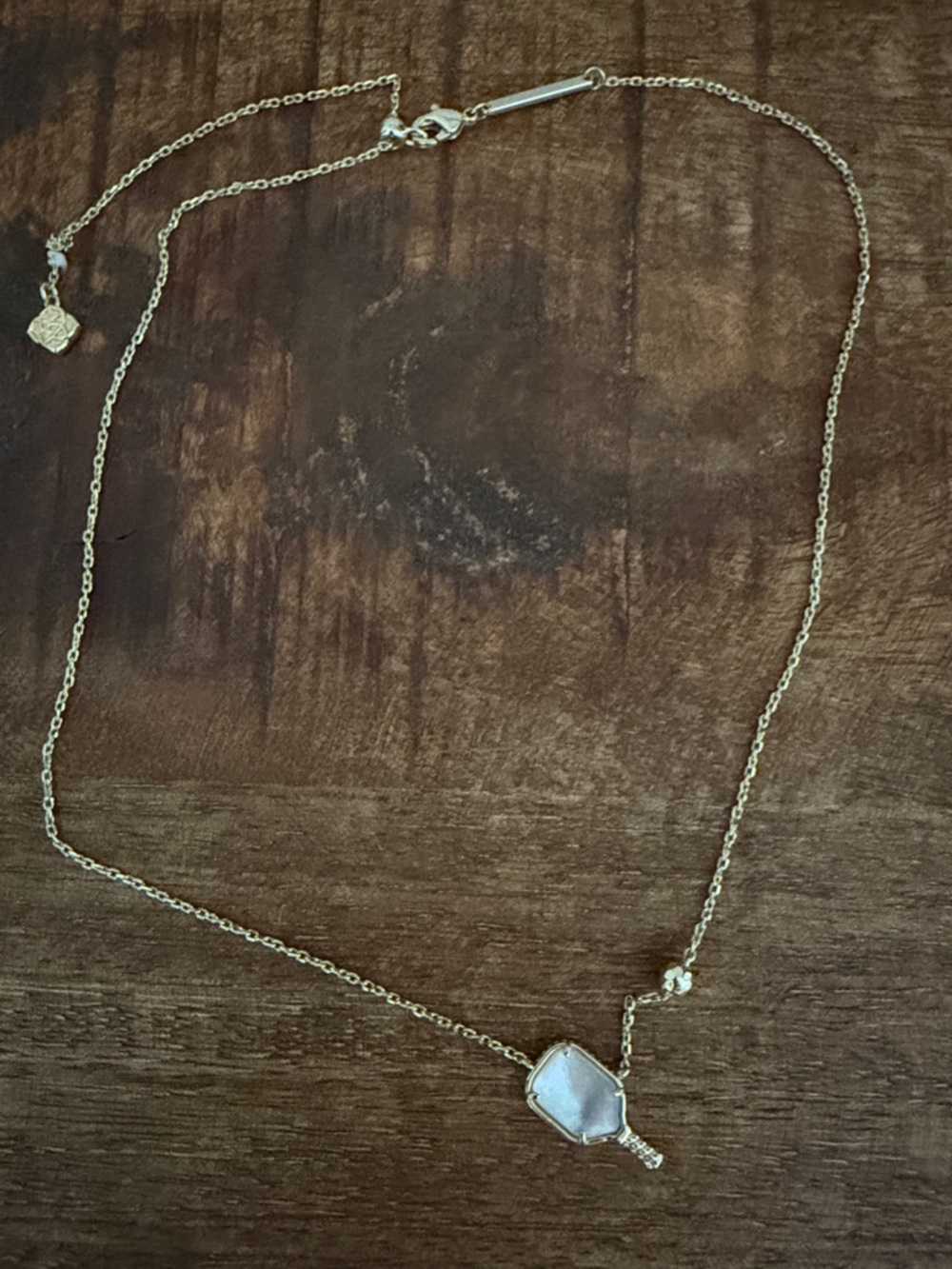 Gold Tone Pickleball Pendant Necklace - Women’s Jewelry